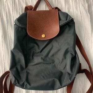 Longchamp Le Pliage Backpack Gunmetal